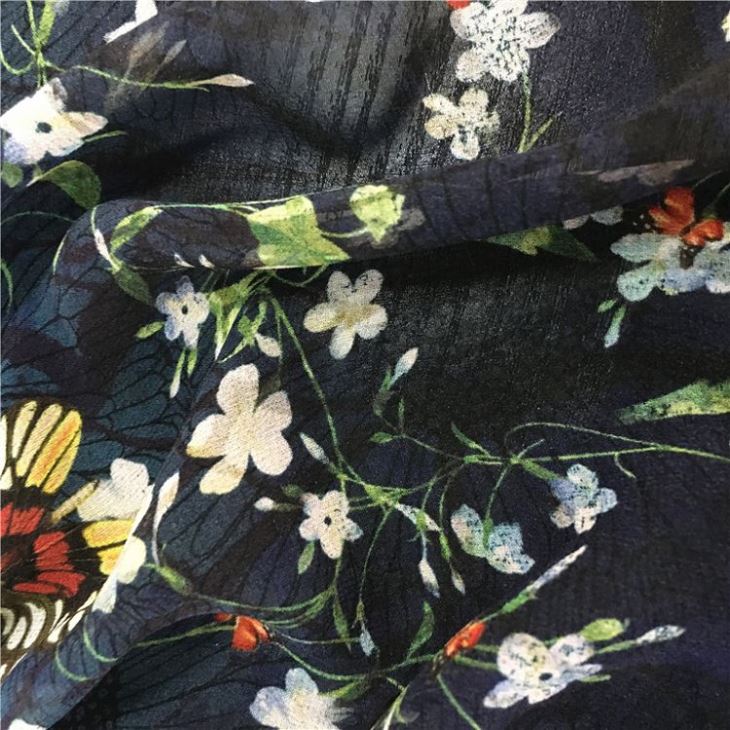 Digital Printing On Silk Chiffon Fabric